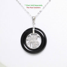 Load image into Gallery viewer, Sterling Silver Good Fortunes Black Onyx Pendant