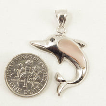 Load image into Gallery viewer, Sterling Silver Dolphin Mother of Pearl Pendant