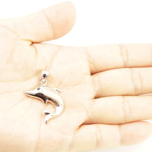 Load image into Gallery viewer, Sterling Silver Dolphin Mother of Pearl Pendant