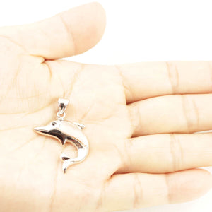 Sterling Silver Dolphin Mother of Pearl Pendant
