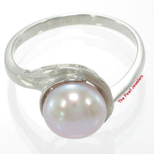 Load image into Gallery viewer, Solid Sterling Silver .925 Natural Lavender-Pink Freshwater Cultured Pearl Solitaire Ring