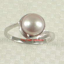Load image into Gallery viewer, Solid Sterling Silver .925 Natural Lavender-Pink Freshwater Cultured Pearl Solitaire Ring
