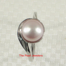 Load image into Gallery viewer, Solid Sterling Silver .925 Natural Lavender-Pink Freshwater Cultured Pearl Solitaire Ring
