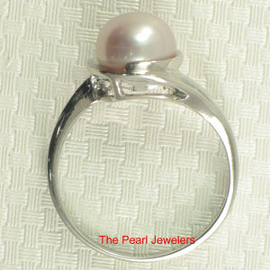 Solid Sterling Silver .925 Natural Lavender-Pink Freshwater Cultured Pearl Solitaire Ring