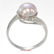 Load image into Gallery viewer, Solid Sterling Silver .925 Natural Lavender-Pink Freshwater Cultured Pearl Solitaire Ring