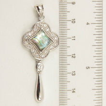 Load image into Gallery viewer, Sterling Silver Mother of Pearl &amp; Cubic Zirconia Pendant