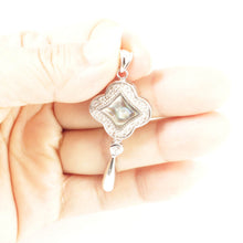Load image into Gallery viewer, Sterling Silver Mother of Pearl &amp; Cubic Zirconia Pendant