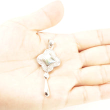 Load image into Gallery viewer, Sterling Silver Mother of Pearl &amp; Cubic Zirconia Pendant