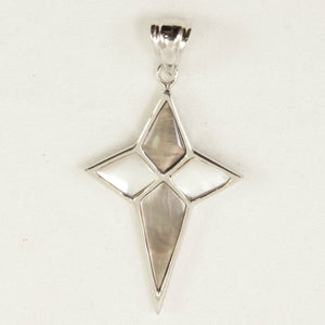 Sterling Silver Unique Mother of Pearl Pendant