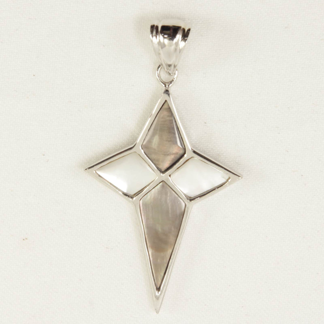 Sterling Silver Unique Mother of Pearl Pendant