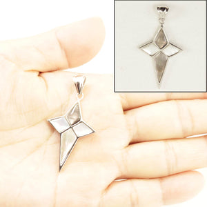Sterling Silver Unique Mother of Pearl Pendant