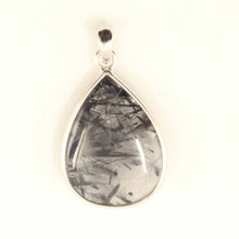 Load image into Gallery viewer, Black Rutilated Quartz 18 mm Raindrop Pendant