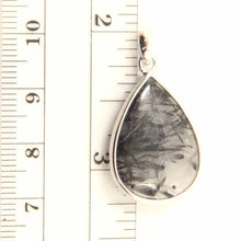 Load image into Gallery viewer, Black Rutilated Quartz 18 mm Raindrop Pendant