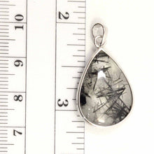 Load image into Gallery viewer, Black Rutilated Quartz 17 mm Raindrop Pendant