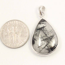 Load image into Gallery viewer, Black Rutilated Quartz 17 mm Raindrop Pendant