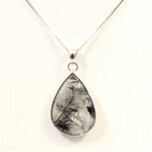 Load image into Gallery viewer, Black Rutilated Quartz 17 mm Raindrop Pendant