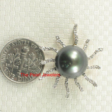 Load image into Gallery viewer, Tahitian Pearl Sunburst Diamond Pendant
