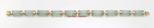 Load image into Gallery viewer, 14k Yellow Gold “Joy” Clasp 10 Segments Apple Green Jade Bracelet