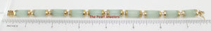 14k Yellow Gold “Joy” Clasp 10 Segments Apple Green Jade Bracelet