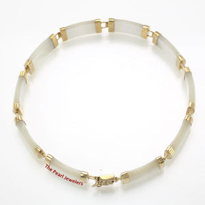 14k Yellow Gold “Joy” Clasp 10 Segments White Mother of Pearl Bracelet