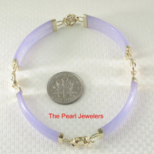 Load image into Gallery viewer, 14k Yellow Gold Three “Joy” Partitions &amp; Four Lavender Jade Segments Bracelet