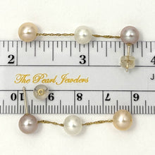 Load image into Gallery viewer, Tin Cup Design Dangle Multicolor Cultured Pearl Earrings