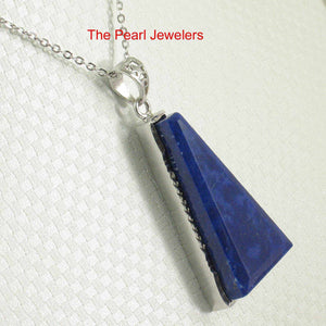 Trapezoid Shaped Blue Lapis Lazuli Pendant