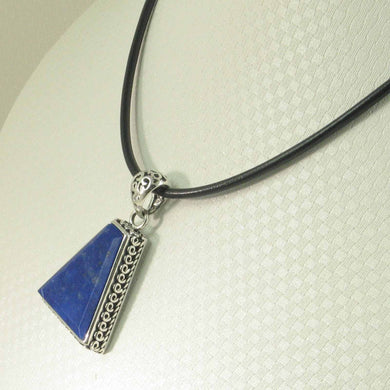 Antique Trapezoid Blue Lapis Lazuli Pendant