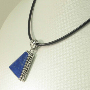 Antique Trapezoid Blue Lapis Lazuli Pendant