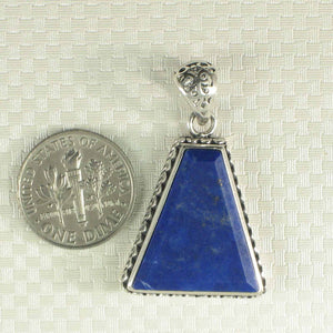 Antique Trapezoid Blue Lapis Lazuli Pendant