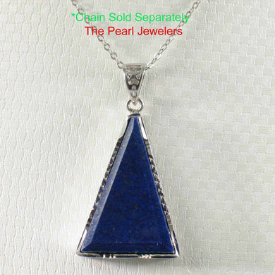 Triangle Lapis Lazuli Sterling Silver Pendant
