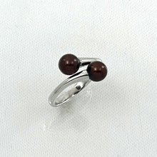 Load image into Gallery viewer, Twin AAA Chocolate Freshwater Pearl Cocktail Ring – .925 Sterling Silver