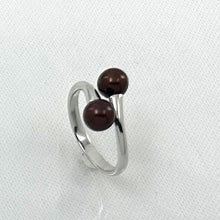 Load image into Gallery viewer, Twin AAA Chocolate Freshwater Pearl Cocktail Ring – .925 Sterling Silver