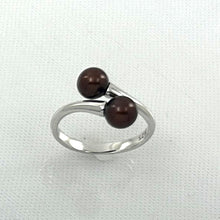 Load image into Gallery viewer, Twin AAA Chocolate Freshwater Pearl Cocktail Ring – .925 Sterling Silver