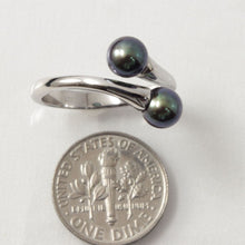 Load image into Gallery viewer, Twin AAA Peacock Freshwater Pearl Cocktail Ring – .925 Sterling Silver