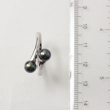 Load image into Gallery viewer, Twin AAA Peacock Freshwater Pearl Cocktail Ring – .925 Sterling Silver