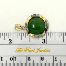 Load image into Gallery viewer, Two-Tone Green Jade 14k Gold Pendant