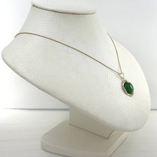 Load image into Gallery viewer, Two-Tone Green Jade 14k Gold Pendant