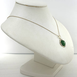 Two-Tone Green Jade 14k Gold Pendant