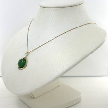 Load image into Gallery viewer, Two-Tone Green Jade 14k Gold Pendant