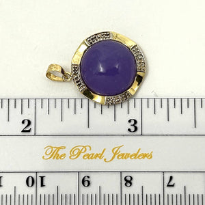 Two-Tone Lavender Jade 14k Gold Pendant