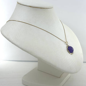 Two-Tone Lavender Jade 14k Gold Pendant