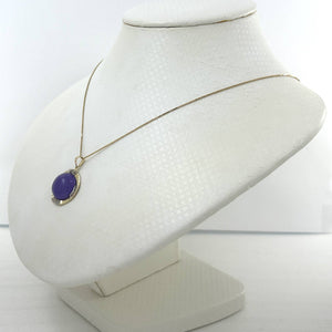 Two-Tone Lavender Jade 14k Gold Pendant