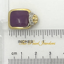Load image into Gallery viewer, Unique 14k Yellow Gold Diamond Lavender Jade Pendant