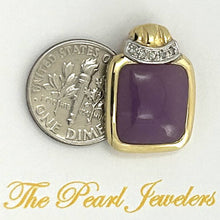 Load image into Gallery viewer, Unique 14k Yellow Gold Diamond Lavender Jade Pendant