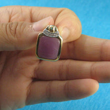 Load image into Gallery viewer, Unique 14k Yellow Gold Diamond Lavender Jade Pendant