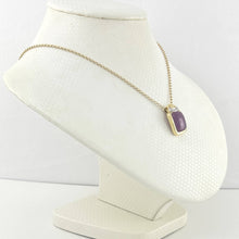 Load image into Gallery viewer, Unique 14k Yellow Gold Diamond Lavender Jade Pendant