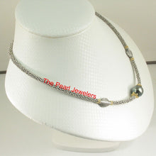 Load image into Gallery viewer, Unique Design Black Tahitian Pearl &amp; Bali Beads Necklace