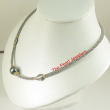 Load image into Gallery viewer, Unique Design Black Tahitian Pearl &amp; Bali Beads Necklace