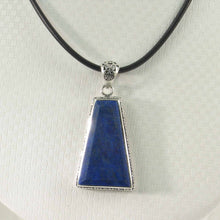 Load image into Gallery viewer, Vertical Trapezoid Blue Lapis Lazuli Pendant